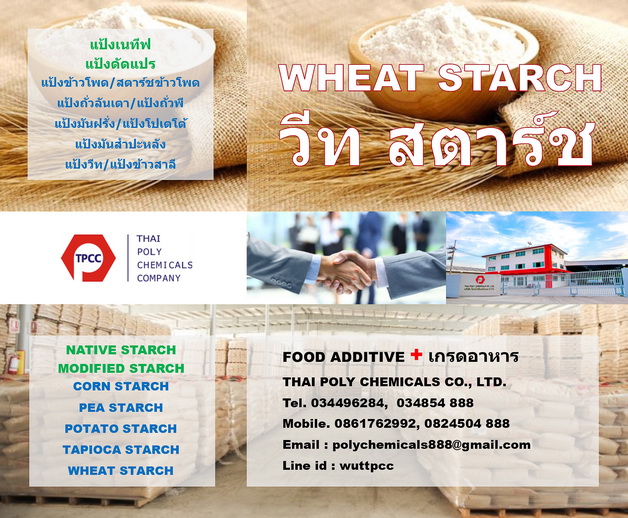 แป้งวีทสตาร์ช, แป้งวีทสตาร์ท, วีทสตาร์ช, แป้งวีท, สตาร์ชข้าวสาลี, Wheat starch